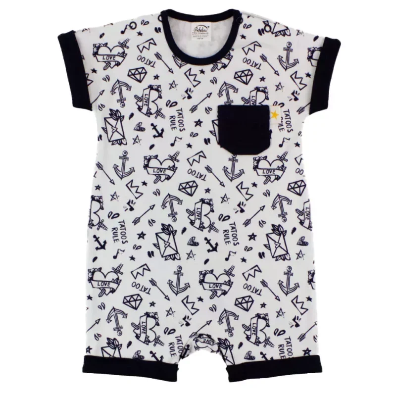 812 overal romik tatto white